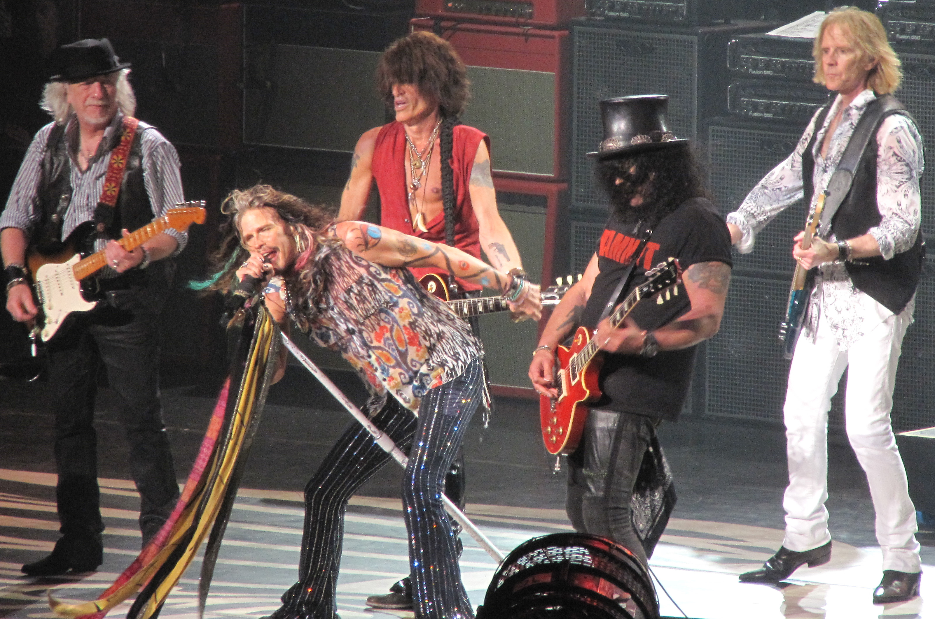 Aerosmith performs onstage