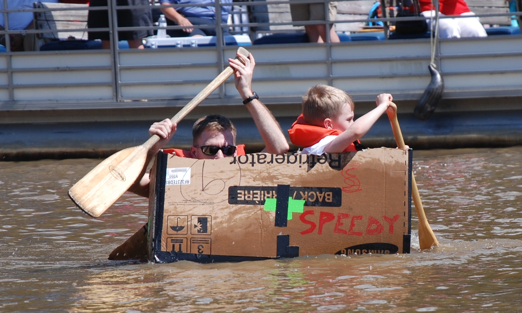 DIY cardboard boat