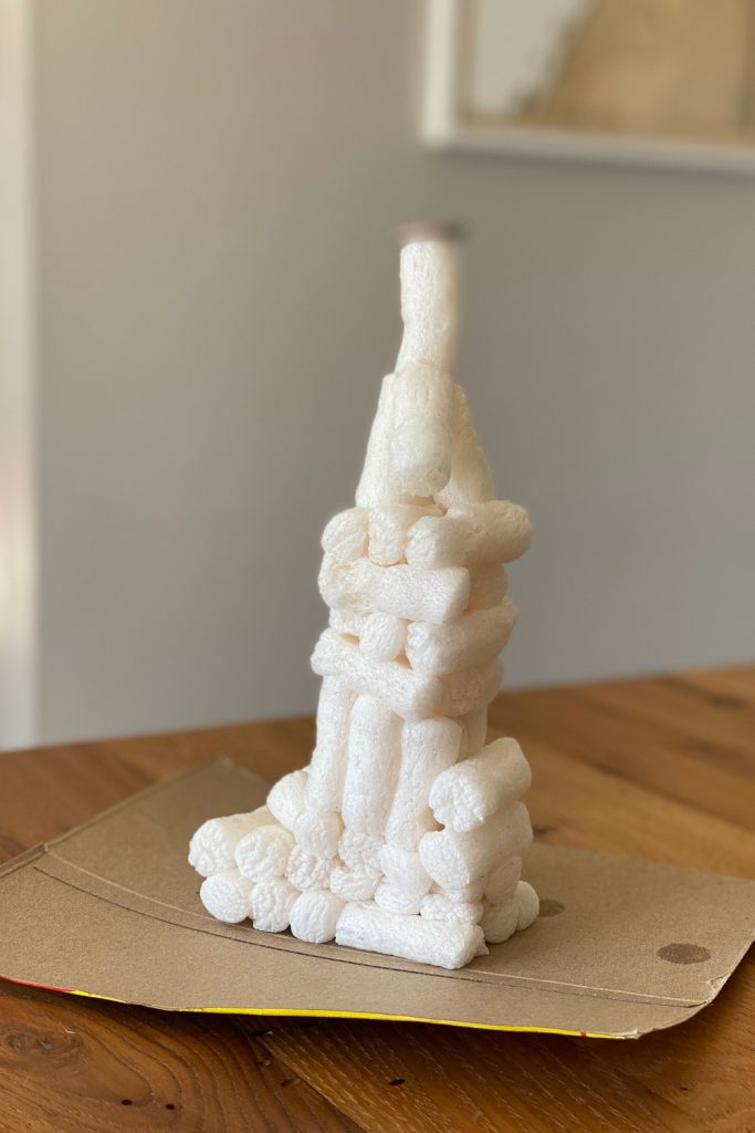 starch packing peanut towers