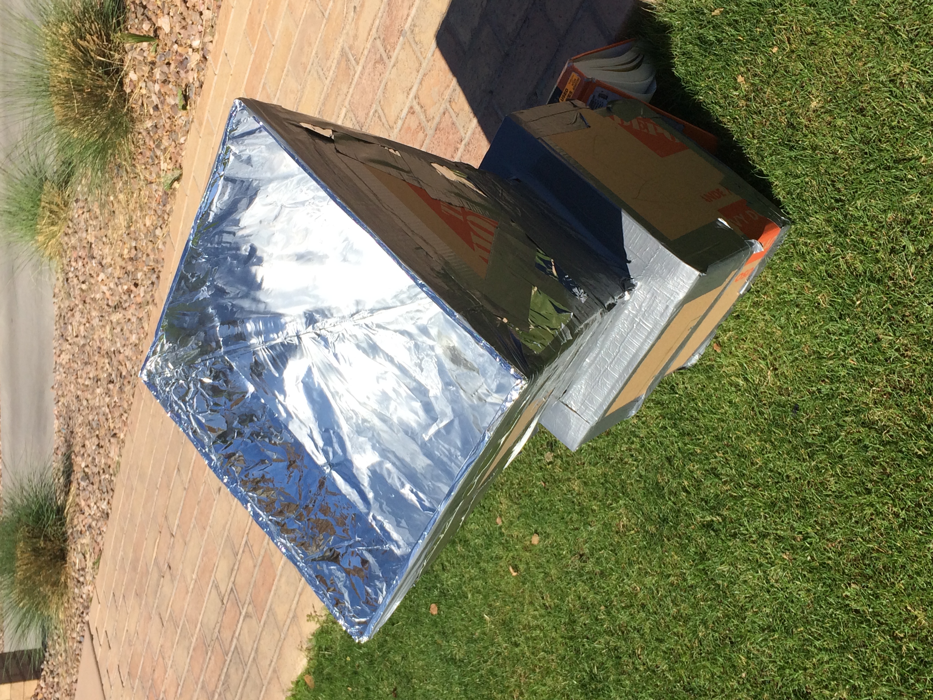 DIY cardboard solar oven